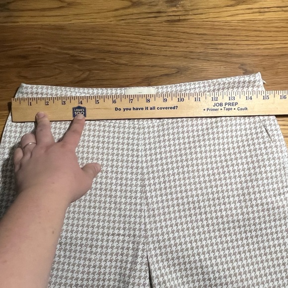 Sézane Beige and White Houndstooth Cropped Pants Size 38 (6) - Picture 5 of 15